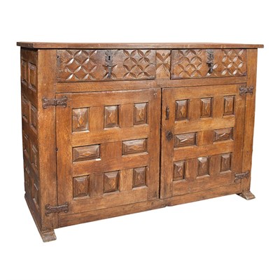 Lot 117 - Colonial Oak Side Cabinet 17th/18th Century...