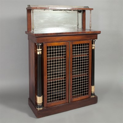 Lot 443 - Regency Style Mahogany Chiffonier Height 48...