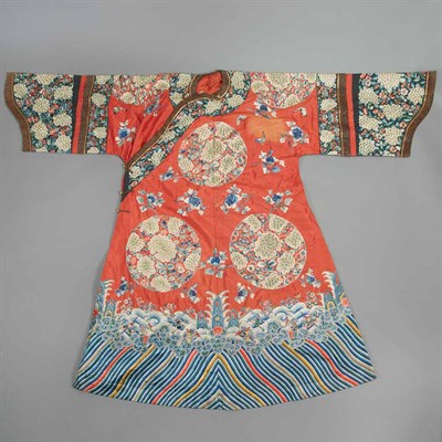 Lot 242 - Chinese Embroidered Silk Robe