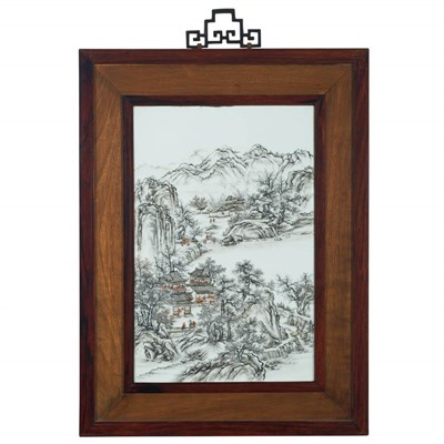 Lot 200A - Chinese Black and Iron-Red Glazed Porcelain...