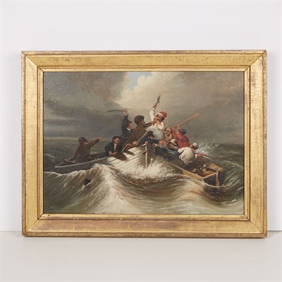 Lot 46 - English School 19th Century A Skirmish at Sea...