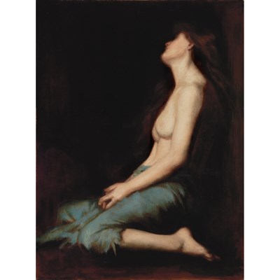 Lot 12 - After Jean Jacques Henner Penitent Magdalene...