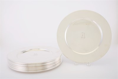 Lot 256 - Set of Twelve American Sterling Silver...