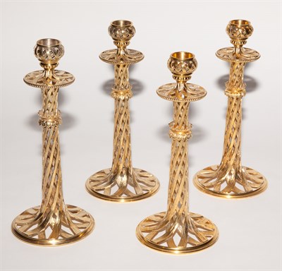 Lot 545 - Set of Four Tiffany & Co. Sterling Silver Gilt...