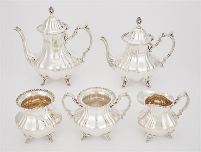 Lot 398 - Poole Sterling Silver Tea and Coffee Service...