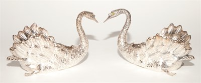 Lot 489 - Pair of Buccellati Sterling Silver Swan-Form...