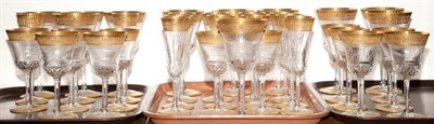 Lot 589 - St. Louis Gilt Decorated Cut Glass Thistle...