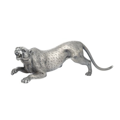 Lot 250 - Buccellati Silver Figure Titled The Leopard Ed....