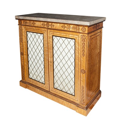 Lot 272 - Neoclassical Style Marble Top Side Inlaid...