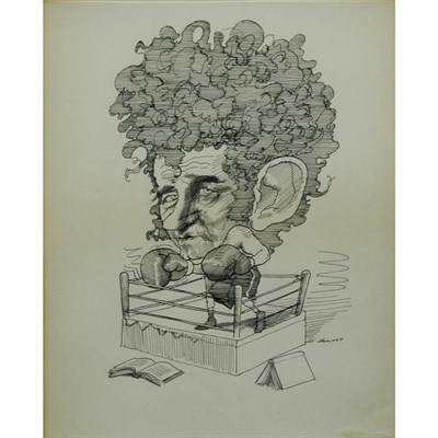 Lot 48 - David Levine American, 1926-2009 Norman Mailer,...