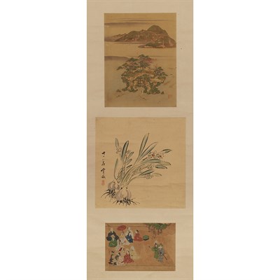 Lot 4 - Japanese School 20th Century Hanging scrolls:...