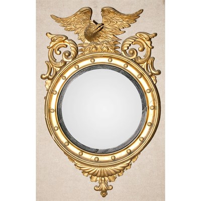 Lot 151 - Classical Gilt-Wood Convex Mirror Mid 19th...