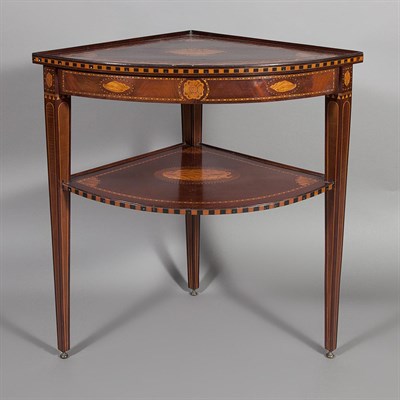 Lot 97 - Dutch Neoclassical Style Mahogany Corner Table...