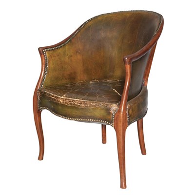 Lot 92 - George III Leather Upholstered Mahogany...