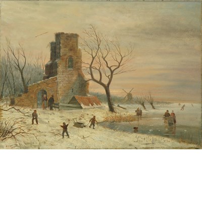 Lot 76 - Dutch School 19th Century Children Playing in...