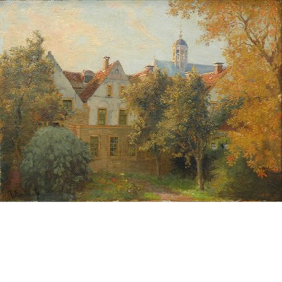 Lot 82 - Attributed to Johannes Hendrik Eversen View of...