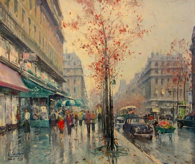 Lot 99 - Jean Salabet French, 20th Century Paris Street...