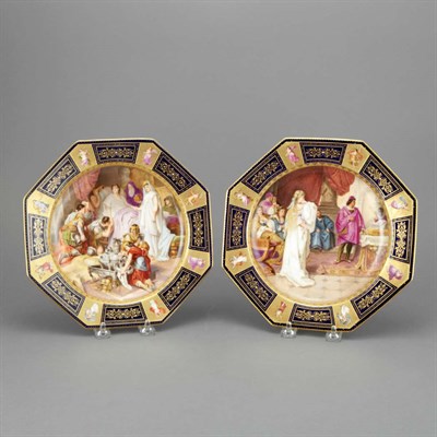 Lot 314 - Pair of Vienna Style Gilt and Polychrome...