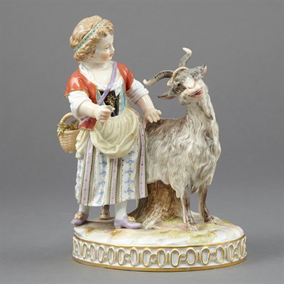 Lot 490 - Meissen Porcelain Figural Group of a...