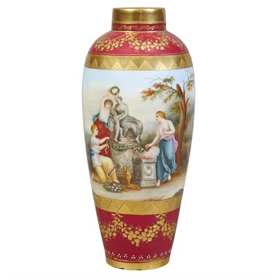 Lot 228 - Pair of Vienna Style Gilt and Hand-Painted...