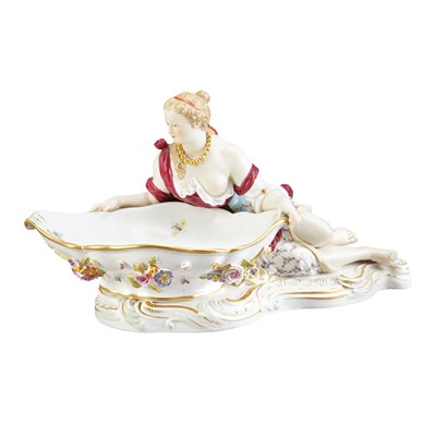 Lot 445 - Pair of Meissen Porcelain Sweetmeat Dishes...