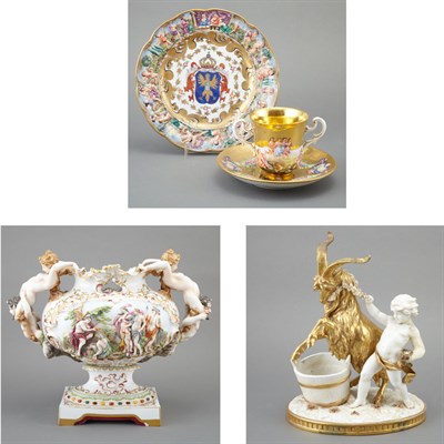 Lot 559 - Group of Capodimonte Porcelain Articles 20th...