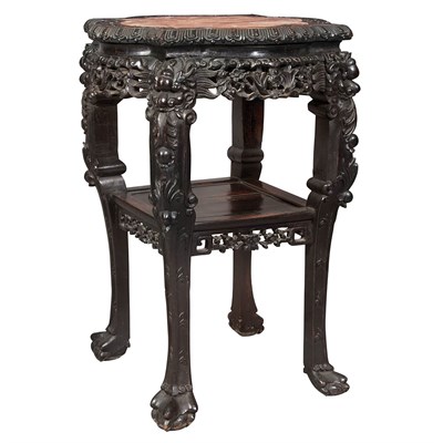 Lot 206 - Chinese Hardwood Side Table First quarter of...