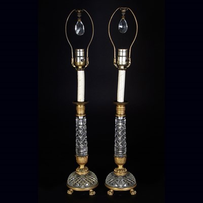 Lot 315 - Pair of Empire Style Gilt-Bronze Mounted Cut...
