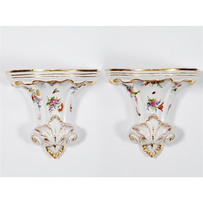 Lot 730 - Pair of Continental Porcelain Gilt and...