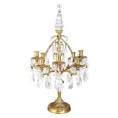 Lot 129 - Louis XVI Style Gilt-Bronze, Molded Glass and...