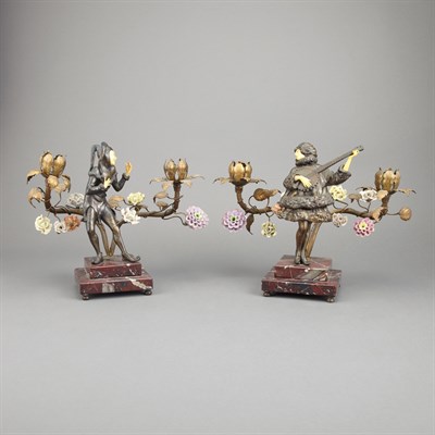 Lot 687 - Pair of German Art Deco Gilt and...