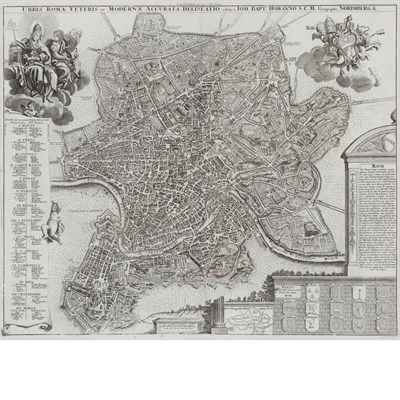 Lot 86 - [MAP] HOMANN, JOHANN BAPTIST. Urbis Romae...