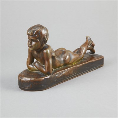Lot 295 - Bronze Figure of a Nude Boy After a model by...