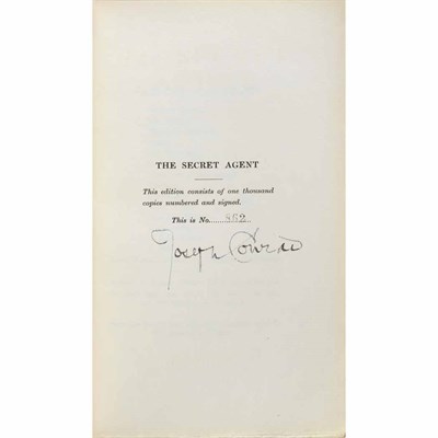 Lot 165 - CONRAD, JOSEPH The Secret Agent. London: T....