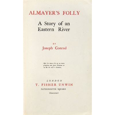 Lot 164 - CONRAD, JOSEPH Almayer's Folly. The Story of...