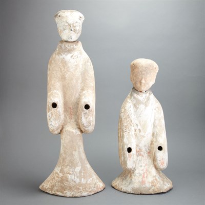 Lot 426 - Two Chinese Painted Pottery Figures Height of...