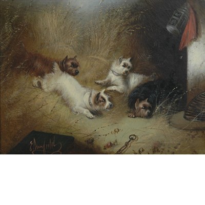 Lot 60 - Edward Armfield British, 1817-1896 Terriers...
