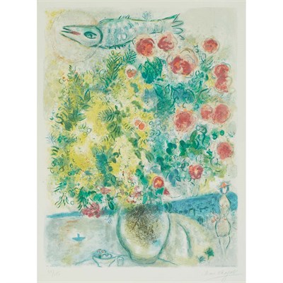 Lot 34 - After Marc Chagall ROSES AND MIMOSA (CHARLES...