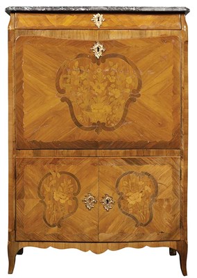 Lot 224 - Transitional Louis XV/XVI Tulipwood and...
