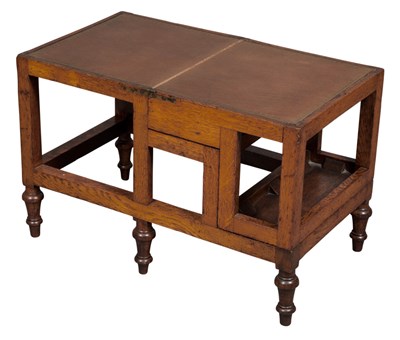 Lot 388 - Set of Victorian Oak Library Steps 19th...