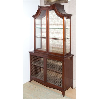Lot 179 - Regency Style Mahogany Bookcase Cabinet Height...