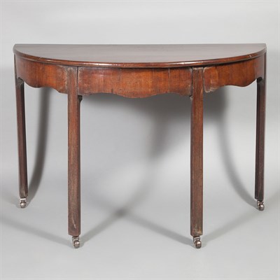 Lot 184 - George III Style Mahogany Demilune Console...