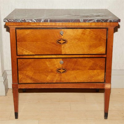 Lot 133 - Biedermeier Style Marble Top Part Ebonized...