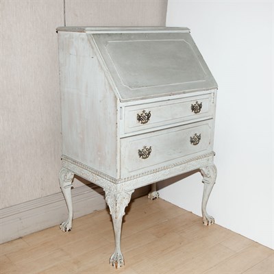Lot 196 - George II Style Painted Wood Slant Front Desk...
