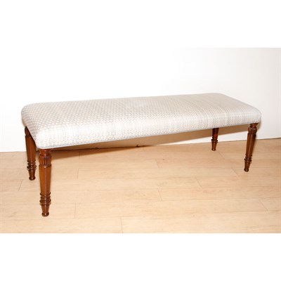 Lot 162 - William IV Style Upholstered Bench Length 48...