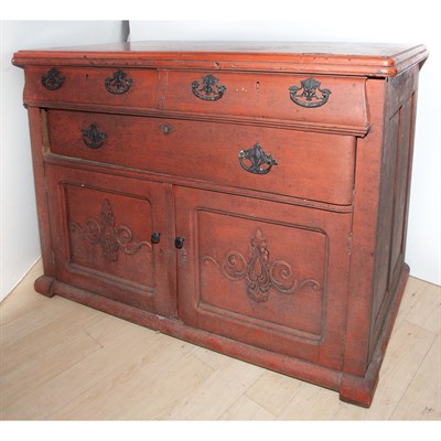 Lot 140 - Provincial Continental Style Painted Cabinet...