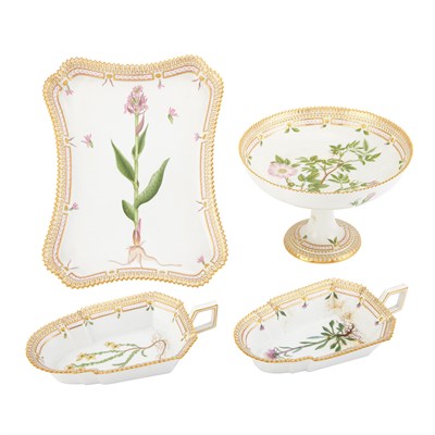 Lot 411 - Group of Royal Copenhagen Flora Danica...