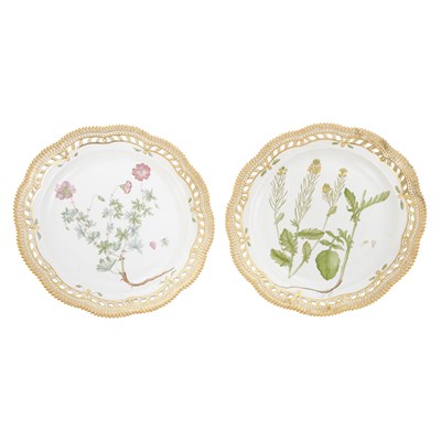 Lot 408 - Two Royal Copenhagen Flora Danica Porcelain...