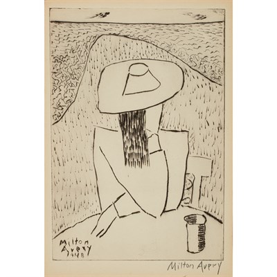 Lot 4 - Milton Avery (1885-1965) MARCH AT A TABLE...
