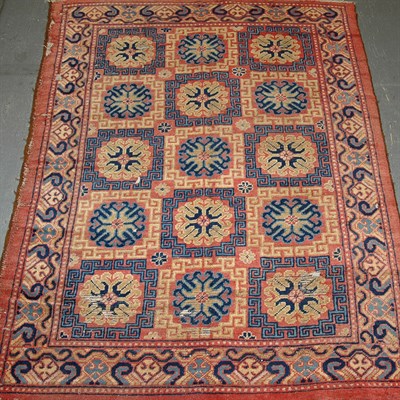 Lot 666 - Khotan Rug East Turkestan, late 19th century...